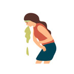 Sharp pain, nausea, or vomiting (severe cases)